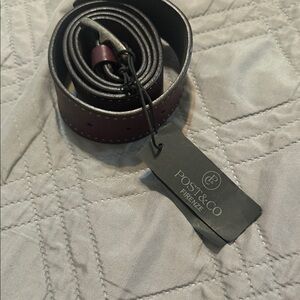 Women's Burgundy Leather Belt